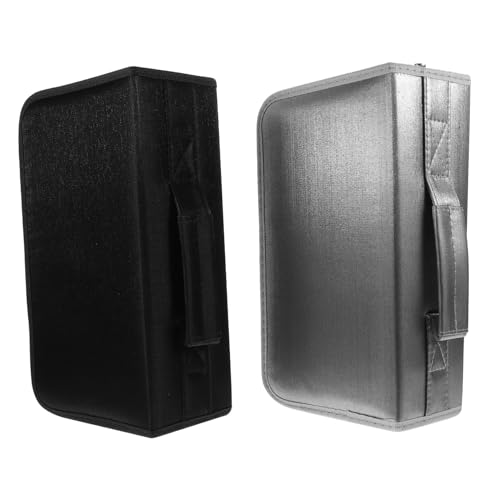 WESIEVYA CD DVD Organizer Aufbewahrungstasche 2 Stück