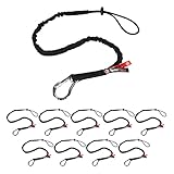 Ergodyne Squids 3100 Tool Lanyard with Single Carabiner and Adjustable Loop End, Standard Length Black