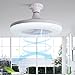 Mały wentylator sufitowy z oświetleniem, cicha nowoczesna lampa sufitowa z wentylatorem, wentylator sufitowy do sypialni, akrylowy klosz, do jadalni pokój dzienny pokój dziecięcy, E27, 28 cm