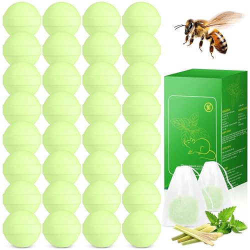 36 Pack Extra Strength Peppermint Oil to Repel Waps and Bees, Wasp Repellent for Outdoor Indoor Yard Porch Garden Farm Wood, Bees Deterrent for Carpenter, Yellow Jackets, Hornets, Pet & Humans Safe