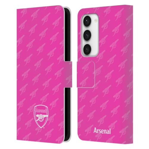 Carcasa de cuero Samsung S23 5G Arsenal FC rosa con tapa protectora