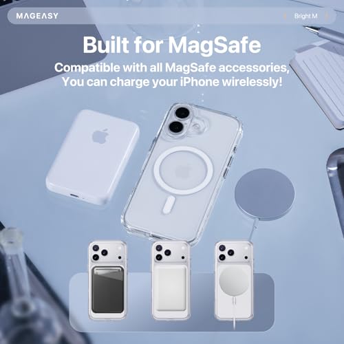 Coque transparente iPhone 17 Pro MagSafe compatible étui antichoc jamais jaune - 7