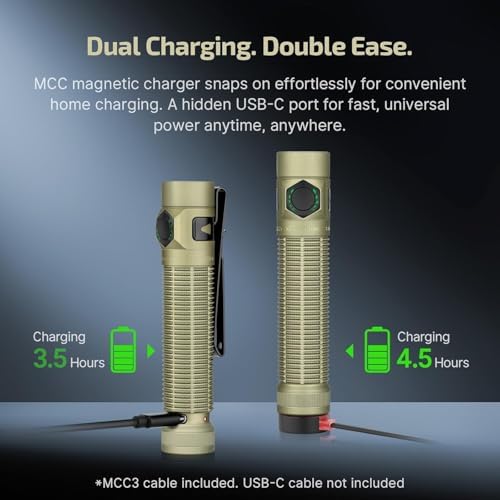 OLIGHT BatonUltra 1800 Lumens Rechargeable EDC Flashlight with Tail Switch - 5