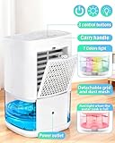 Dehumidifier for Bedroom, 1000ML Small Dehumidifier for Home Damp, 7 Colorful Light, Mini Dehumidifiers for Bathroom, Energy Saving, Portable, Quiet, Auto Shut Off, Electric with Sleep Mode, White - Image 5