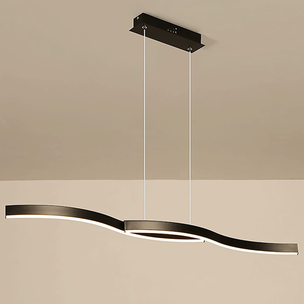 Luz colgante lineal de metal de hierro y acrílico de 3000K
