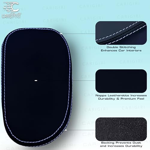 Image of Carigiri OEM Type Small Size Armrest For Tata Nexon /Nexon Ev /Nexon Ev Max /Nexon Facelift /Punch Ev Adventure (Double Stitching,Nappa Leatherette)(All Models & Variants) (Small)