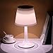 pearlstar LED Solar Table Lamp Outdoor Indoor Desk Lamp White Night Lights Garden Patio Solar Table Lights, Auto ON/Off, 2 Lighting Modes (Pure White)