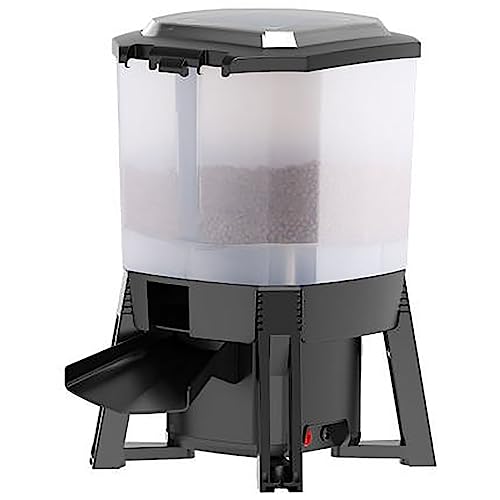 Alimentatore automatico per pesci, energia solare, capacità 6 l, design con dispersione a 120°, timer intelligente per acquari e stagni interni ed esterni
