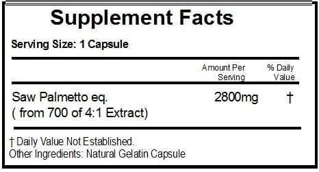 Saw Palmetto 2800mg // 240 Capsules // Pure // by PureControl Supplements
