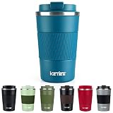 KETIEE Travel Coffee Mug Spill Proof 12oz, Insulated Coffee Mug to Go, Thermo Hot Coffee Tumbler, Re