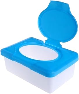 irene inevent Multifunctional Wet Box Minimalist Easy to Access Lightweight and Portable Wide Application Plastic Wet Tissues Box, Blue