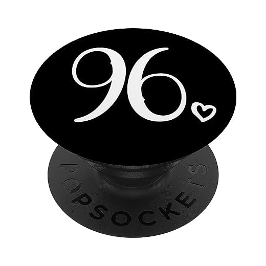 Número 96 Noventa y seis para mujeres 96 años 96 cumpleaños PopSockets PopGrip Intercambiable