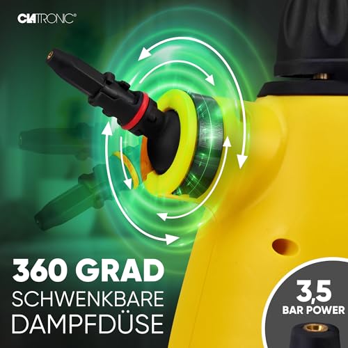 Foto von Clatronic DR 3653 Dampfreiniger inkl. 9-teiligem Zubehör, Extra 5 M Langes Kabel