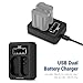 JJC USB Dual Ladegerät Akkulader für Nikon ZR Zf Z7II Z7 Z6II Z6 Z5II Z5 D850 D750 D610 D600 D500 D7500 D7200 D7100 D7000 D810A D810 D800E Kameras für Nikon EN-EL15 EN-EL15a EN-EL15b EN-EL15c Akku
