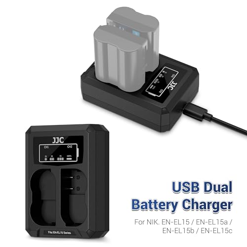 Image of JJC EN-EL15 Battery Charger for Nikon Z6 III II Z7 II Z5 II D850 D780 D750