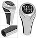 BLAKAYA Compatible with 6 Speed Plastic Chrome Texture Manual Gear Shift Knob Head Cover for BMW X1 X3 X5 F20 F30 E81 E82 E83 E85 E90 E91 E92 E93 E30 E32 E34 E36 E38 E39 E46