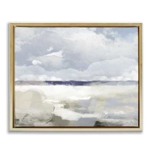 Layered Abstract Beach Scenery, 24 x 30 Inch Canvas in Floater Frame