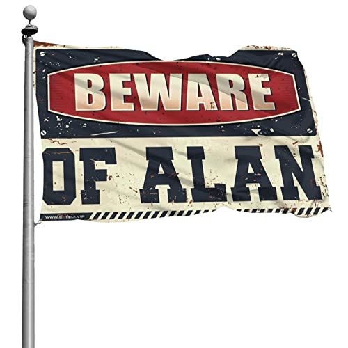 Bannière Beware of Alan Flag Abipuir pour chambre et dortoir 152x244 cm