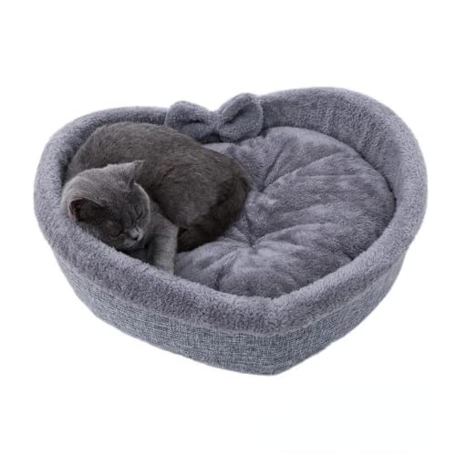 SSDHUA Cute Heart-Shaped Cat Nest Cotton Fleece...