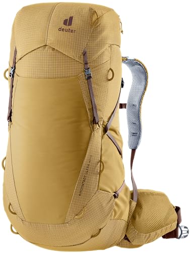 Image of Deuter Aircontact Ultra 40 + 5L Lightweight Trekking & Thru-Hiker Backpack for Backpacking & Long-Distance Hiking & Travel - Savanna-Raisin