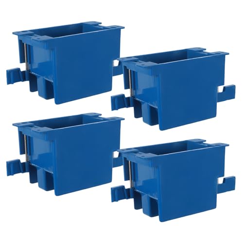 CIYODO 4pcs Recessed Outlet Box Wall Mounted Junction for Walls Flush Mount Power Receptacle with Flame Retardant Material Easy Installation for Existing Construction