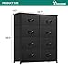 DWVO Fabric Dresser for Bedroom, Tall Storage Dresser with 8 Drawers, Black Dresser & Chest of Drawers, Storage Drawer Organizer for Closet, Bedroom, Living Room