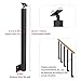 34/36/38/40/42in Side Mount Stair Railing Posts, Indoor Outdoor 270°Adjustable Metal Baluster Post, Staircase Balusters with Screws Kit for Deck, Balcony and Porch