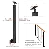 Black Stair Baluster Posts - Square Metal Railing Spindles, Banister Column for Deck, Steps, Garden, Outdoor Stairs Remodeling, (Baked Paint, Side Mount), 39.4in / 100cm
