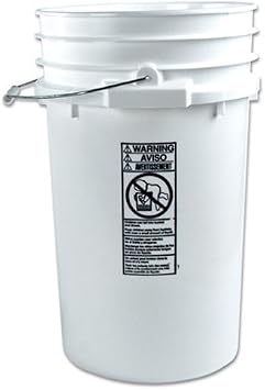 Letica 7 Gallon HDPE Bucket, White