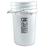 Letica 7 Gallon HDPE Bucket, White