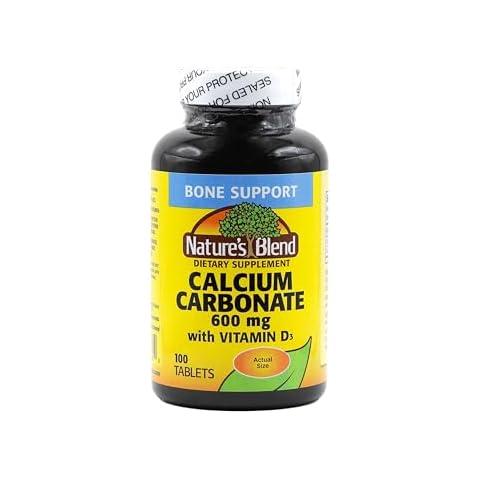 Nature's Blend Calcium Carbonate 600 mg with D3 400 IU 100 Tablets,(Pack of 1), 079854016819 Cover