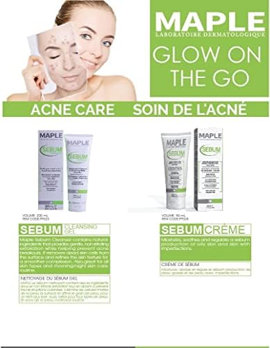 Maple SEBUM Cream 50 mL Moisturizes, soothes and regulate a sebum production of oily skin and skin with imperfections, 1.7 fluid_ounces