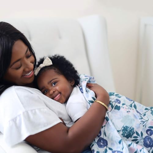 Image of aden + anais Essentials Muslin Swaddle Blankets for Baby Girls and Boys, Newborn Receiving Blanket for Swaddling, 100% Cotton Baby Swaddle Wrap, 4 Pack, Flower's Bloom