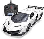 Remote Control RC CAR Racing Cars Compatible with Lamborghini Veneno 1:24 Toy RC Cars Model Vehicle for Boys 6,7,8 Years Old,White