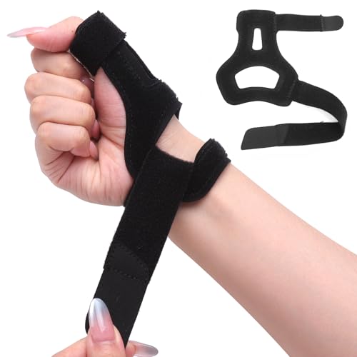 HENGBIRD Férula Pulgar Derecha e Izquierda, Soporte de Pulgar con Placa Aluminio Ajustable, Férula para Tendinitis, Artritis, Esguince, Dolor Articular, Uso Diario Hombre Mujer Día y Noche