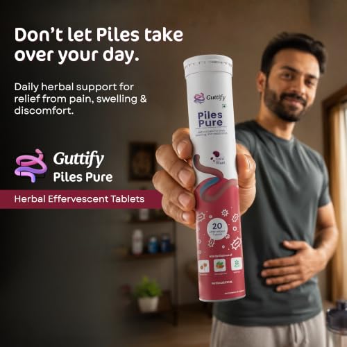 Image of Piles Pure Cola Blast Effervescent Tablets with Nagkesar, Ashwagandha and Moringa for Piles Relief, Hemorrhoid Comfort, Swelling Ease, Gut Calmness and Routine Comfort | 20 Tablets x Pack of 2