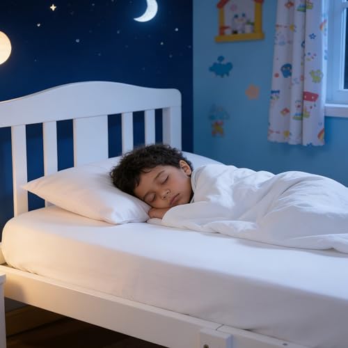 Image of NTBAY 2 Pack Pillows with Pillowcases, Soft Cotton Down Alternative 14x20 Envelope Pillows for Sleeping in Crib Bed - Machine Washable - Breathable Travel Pillow, White