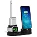 Charging Station/Dock/Stand Compatible with Apple Watch,iPhone,Airpods,Apple Pencil,4 in 1 Cell Phone Docking Holder,not Charger,Black