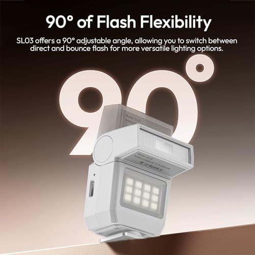 Image of Ulanzi SL03 Camera Mini Flash Speedlite, for DSLR Sony Canon Nikon Fuji | Universal Single Contact Flash Light for Beginners Basic, GN8 6500K LED Video Constant Light, 3 Modes, for Panasonic Olympus