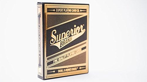 Superior Skull & Bones V2 (BlackGold) Playing Cards by Expert Playing Card Co.