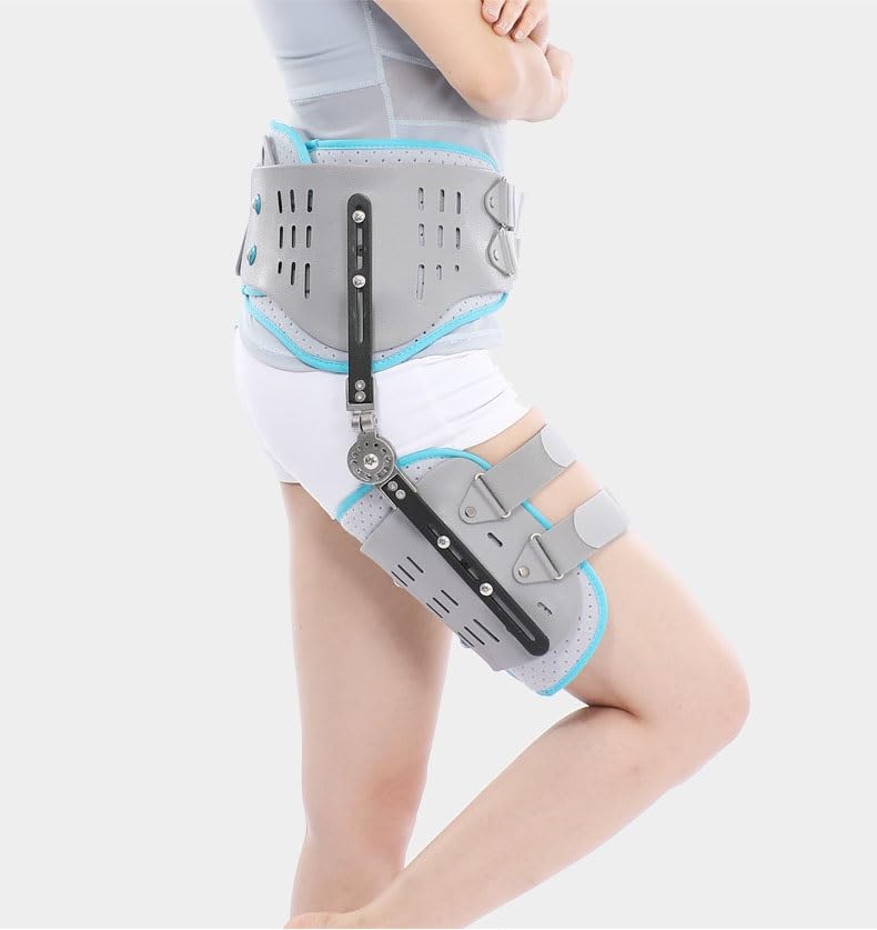 Miniatura 4 de Soporte estabilizador de cadera ajustable, protector de cadera postoperatorio, diseño de forro perforado, cómodo y transpirable, soporte de cadera