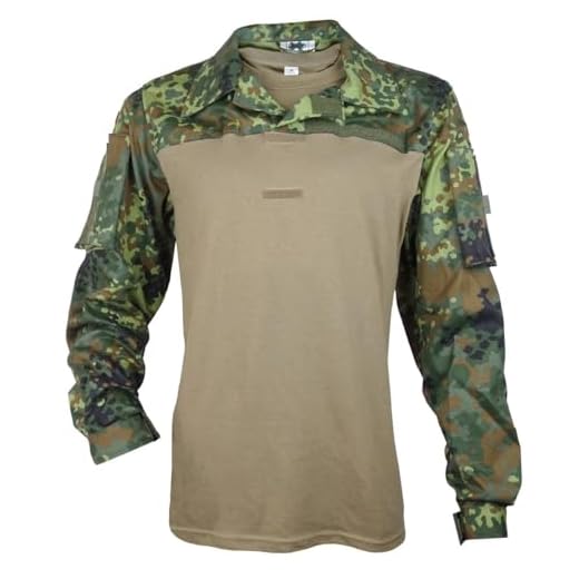 BWuM Original Bundeswehr KSK Combat-Shirt, Größe:42/44 (S-M), Farbe:Flecktarn