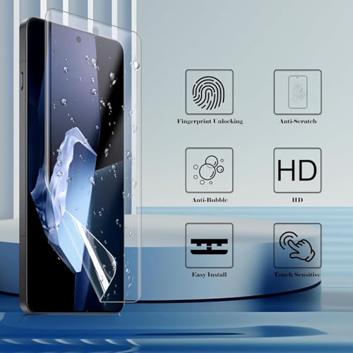 Image of EZ-GLAZ Screen Protector for OnePlus 13R (6.78 inch Curved Display) | HD Clear Flexible Film | Bubble-Free Easy Installation Kit | Scratch Resistant | Case Friendly (Pack of 2)