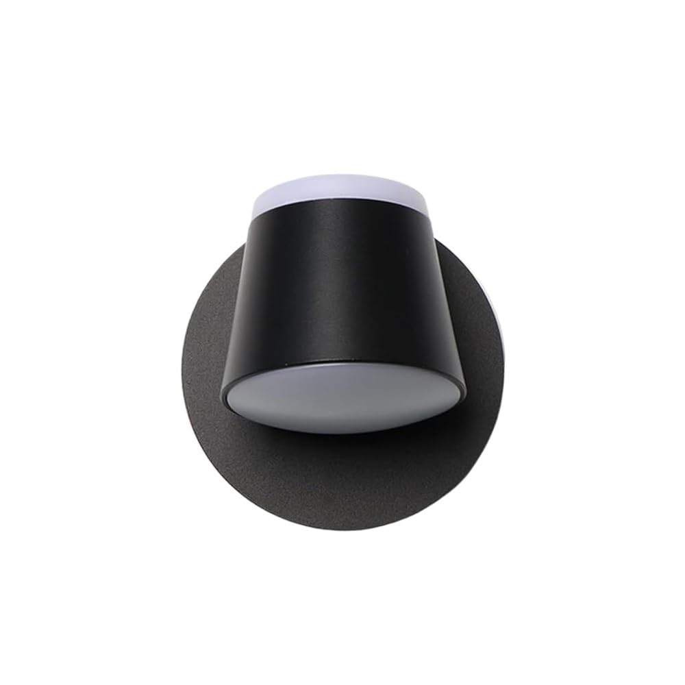 LUOYAOB Modern Wall Sconce 360 Degree Adjustable Wall Light Black Indoor Wall Lamp Warm Light for Bedroom Living Room Hallway Bedside Reading Area Contemporary Wall Lighting Fixture(Black)