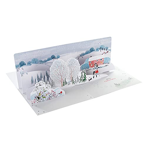 Hallmark Christmas Card for Mum - Classic Illustrated Winter Scene Design, Multicoloured - Image 2