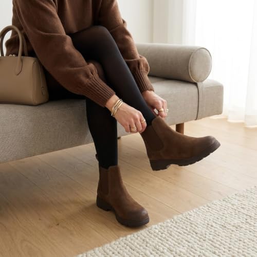 Image of CUSHIONAIRE Britain Genuine Suede Chelsea Ankle Boots for Women