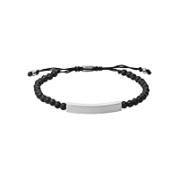 Fossil Bracciale Da Uomo Vintage Casual, Lunghezza Interna: 170mm ~ 250mm Nero Bracciale Semi