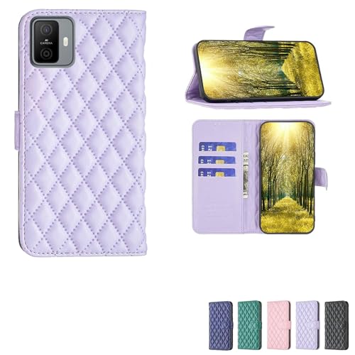 bojioderf Coque Compatible pour HTC Wildfire 6 E6 Coque Étui Housse Case Support [avec Trempé 9H Protection D'écran] XXF Purple