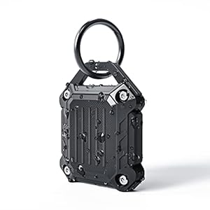 Dovick- Waterproof Airtag Keychain Holder Case,Screw Full Cover Compatible with Apple Air Tag Tracker Key Ring (Black…