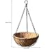 Metal Hanging Basket Planter with Coconut Husk Liner 2PCS,Plant Hangers with Coco Planters Liners,Orchid Pots Decorations for Home Garden Yard Porch Indoor Outdoor